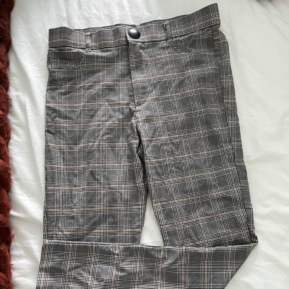 plaid high waisted Zara pants